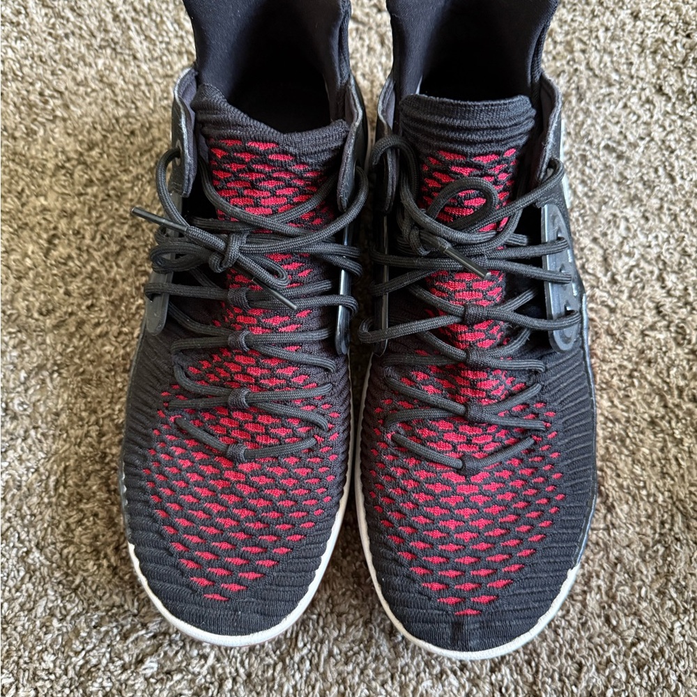 Jordan Black and Red Athletic Shoes